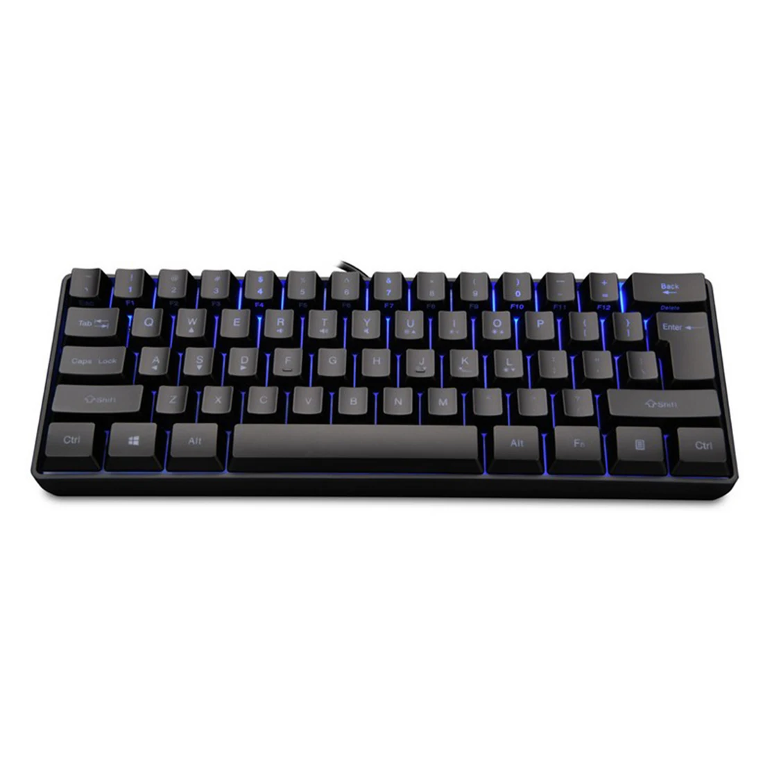 

YK61 61 Keys Wired N-Key Rollover Gaming Keyboard For Office Electronic Sports Games Portable Compact Mechanical Keyboards Black