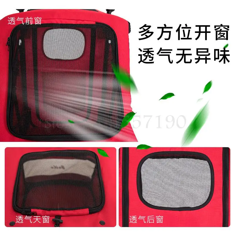 Большая прогулочная коляска для домашних животных складная тележка собак