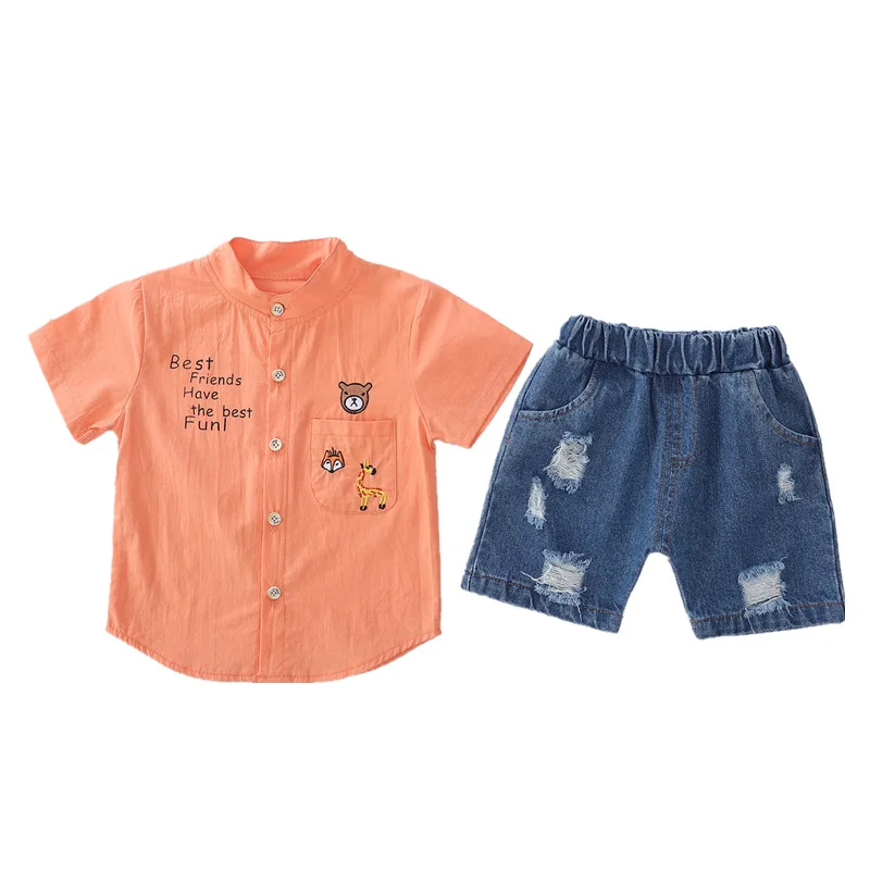 

New Summer Children Boys Cartoon Clothes Baby Girls Cotton Shirt Shorts 2Pcs/sets Kid Infant Clothing Toddler Casual Tracksuits