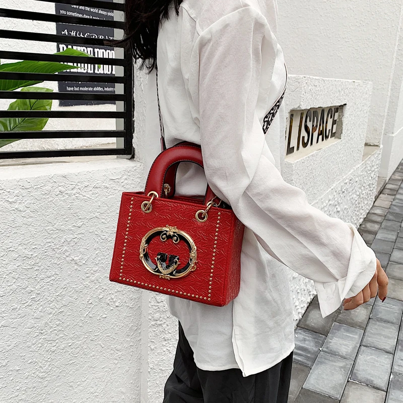 

Fashion Purses Handbags For Women 2020 Flap Women's bag PU designer bag crossbody bags for womenRivet Women's Shoulder Bag