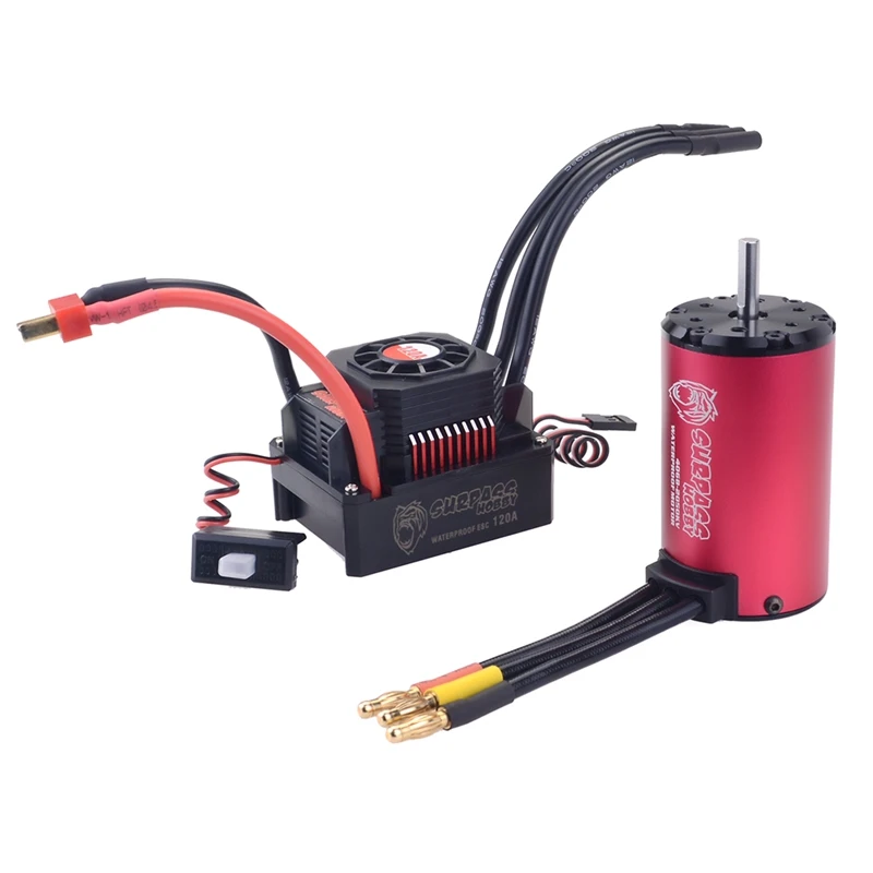 

New SURPASS HOBBY KK Waterproof Combo 4068 2050KV Brushless Motor with 120A Brushless ESC for 1/8 RC Drift Racing Car