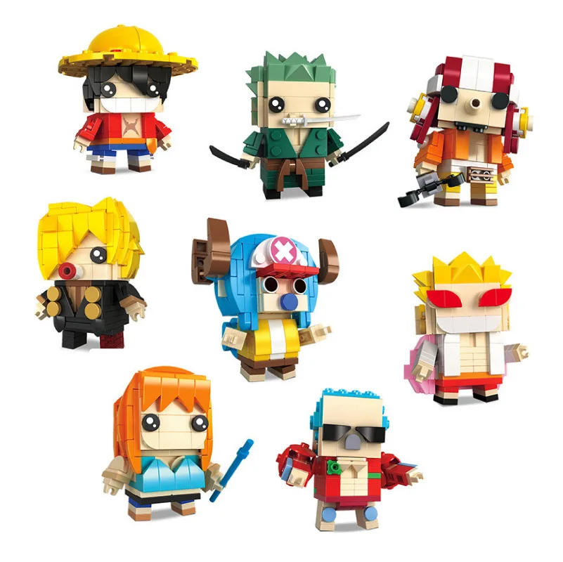 

In Stock One Piece Anime Figures Luffy Chopper Franchi Mini Building Blocks Diy Assembling Model Toys Gifts for Kids