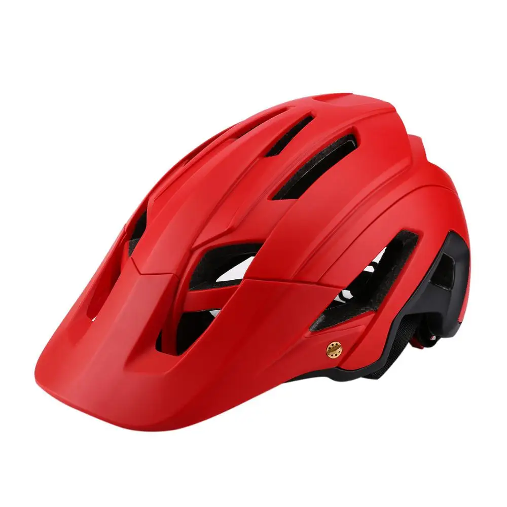 Red black Ультралегкий велосипедный шлем Casco Ciclismo интегрально-Формованный велосипедный шлем высокого качества MTB внедорожные горные шлемы Защитная крышка - Цвет: Red black