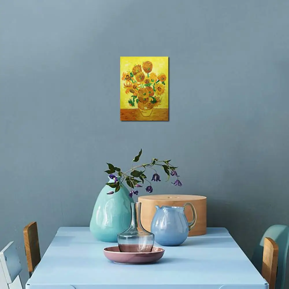 

Van Gogh Sunflowers Oil Painting Hand Painted On Canvas Wall Art For Living Room Home Decor Van Gogh Paintings Hotel Room Decor