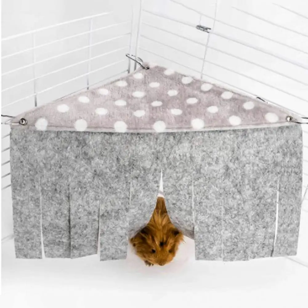 

New Style Durable Comfortable Hamster Rabbit Hedgehog House Tassel Tent Hammock Corner Nest Mat House Accessories Pet Supplies