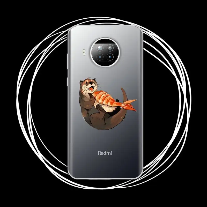 

Cartoon otter Cartoons Phone Case Transparent for xiaomi redmi note 8 9 9s 11 10t lite pro