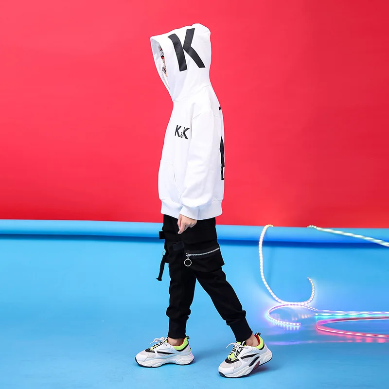 Детская модная одежда в стиле хип-хоп толстовка рубашка пуловер повседневные