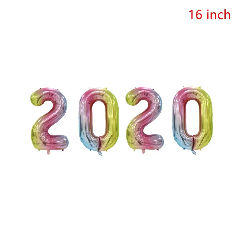 16inch rainbow Новогодние фольгированные шары, бутылка, радужные шары, новогодние украшения, черная звезда, испанский год, вечерние гелиевые шары - Цвет: 16inch rainbow