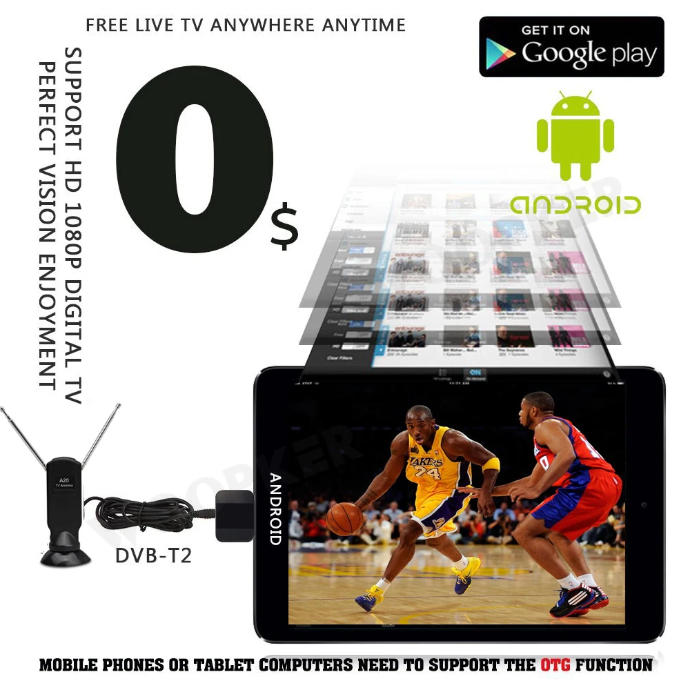 Тип с портом типа C ТВ тюнер pad HD палка Geniatech PT360 часы DVB T2/T на Android Phone/Pad H.265/H.264 Full T2