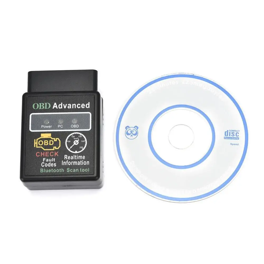 10 шт. мини HHOBD ELM327 V1.5 для Android Windows Bluetooth OBD2 черный смарт инструмент диагностики