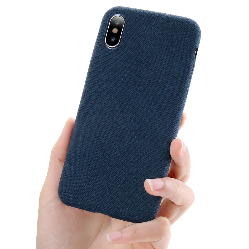 Blue FLOVEME текстильная ткань чехол для телефона для iPhone 11/11 Pro/11 Pro Max X/XS Max XR 6/6 S/7/8 Plus Ткань задняя крышка Fundas Coque - Цвет: Blue