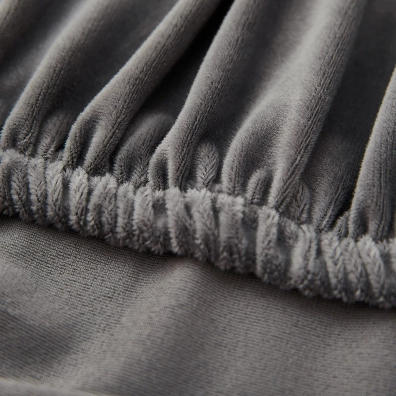 

Velvet Sofa Seat Covers for Living Room Plush Elastic Cushion Cover Thick Solid Soft Stretch Couch Slipcovers Funiture Protector