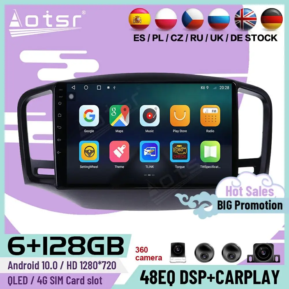 

6+128G Carplay Multimedia Stereo Android 10 Player For Roewe 350 2010 2011 2012 2013 2014 2015 2016 GPS Radio Receiver Head Unit