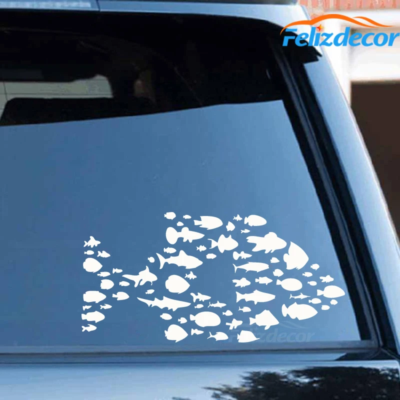 Орд рыбы Плавание свободно на морском дне кузовных наклеек наклейка окно или