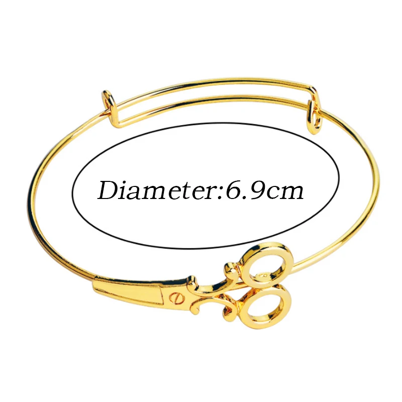 2020 панковские ножницы искусственный парикмахерский браслет Шарм регулируемые