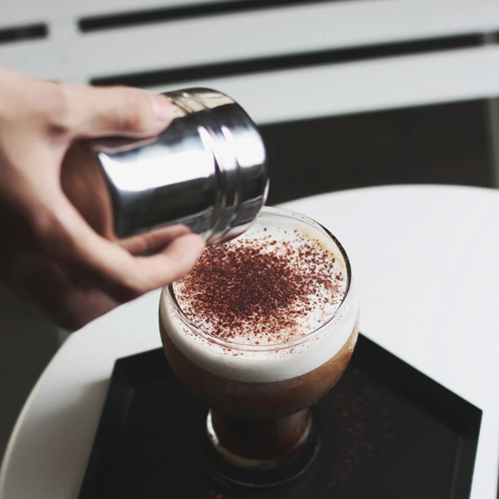 

Stainless Steel Chocolate Sugar Cocoa Flour Salt Sugar Cinnamon Spice Bottle Kitchen Cooking Tool Coffee Spreader Shaker Filter