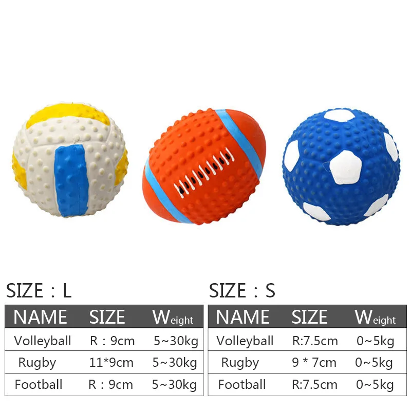 Собака кошка игрушка латексный материал Футбольная звук голоса волейбол