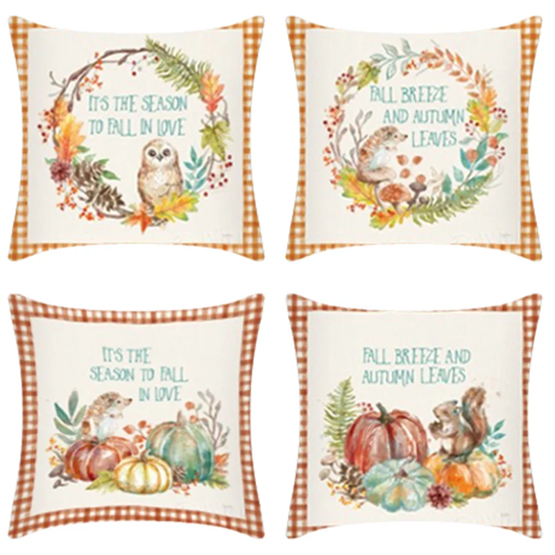 Чехол из полиэстера для подушки в стиле Хэллоуина благодарения | Дом и сад