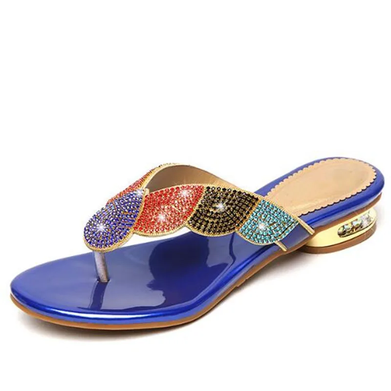 2021 новые летние шлепанцы стразы женские сандалии-шлепанцы Туфли на низком