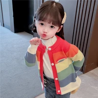 rainbow jacket spring autumn coat outerwear top children clothes school kids costume teenage girl clothing high quality