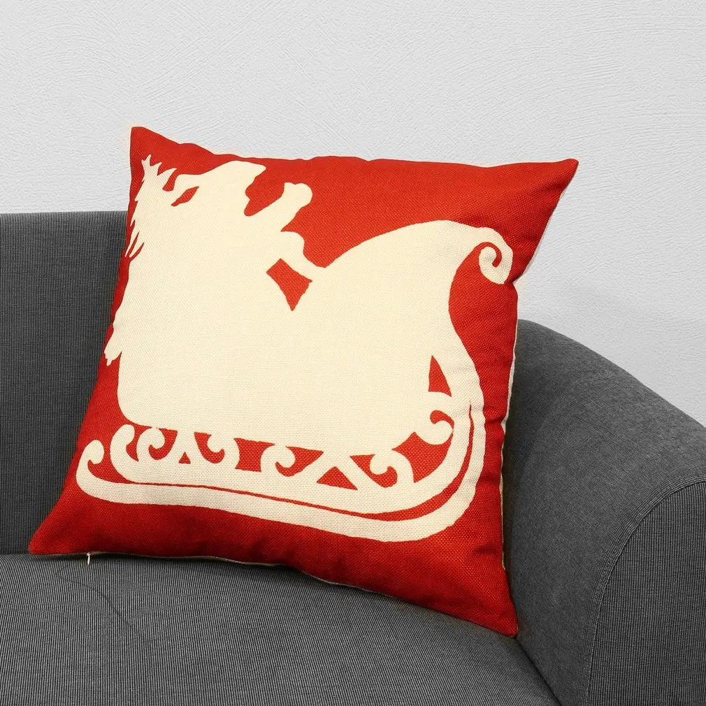 17 x 17&quot Linen Fabric Decorative Sofa Pillow Cases Print Decor Hidden Zipper Environmentally Friendly 4 Pack | Дом и сад