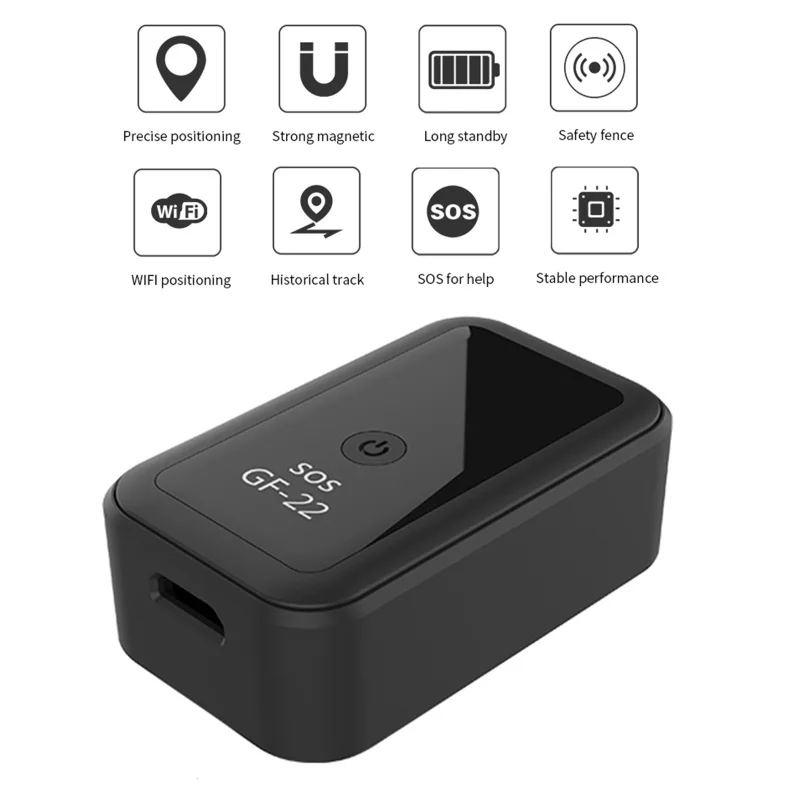 

GF22 Car GPS Tracker Strong Magnetic Small Location Tracking Device Locator for Car Motorcycle Truck Recording Tracking