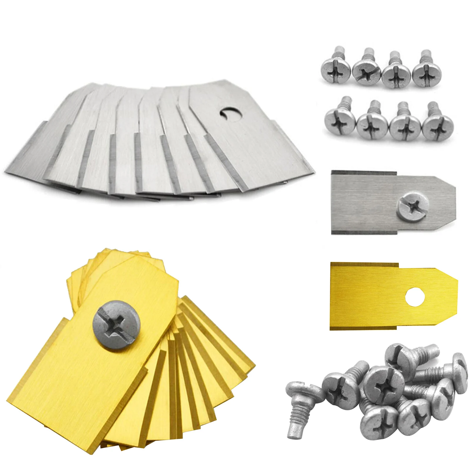 

30 Pack Lawn Robot Blade 0.6mm With Screws For Husqvarna Automower Automatic Moving Machine Replacement Blade