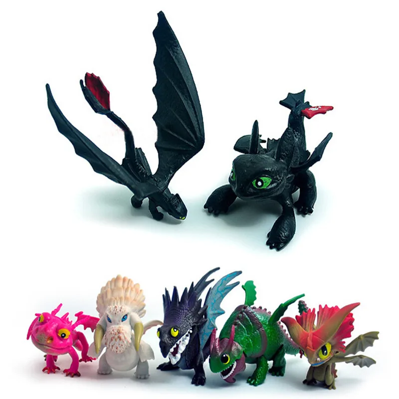 13 Pcs/set How To Train Your Dragon 2 Figures Night Fury Toothless Skull Gronckle Deadly Nadder Action Toys | Игрушки и хобби