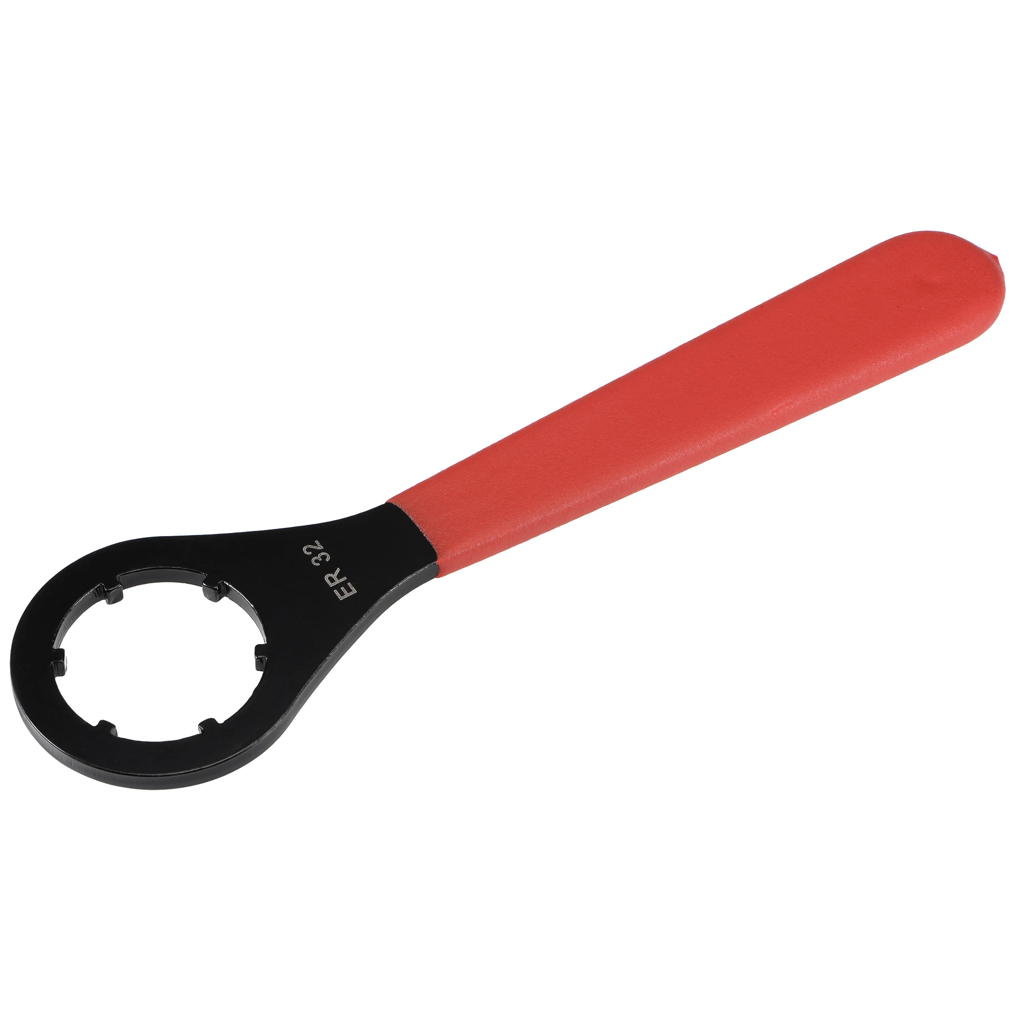 

Uxcell O-Type патрон гаечный ключ для ER32 токарный зажим гайка с красной нескользящей ручкой