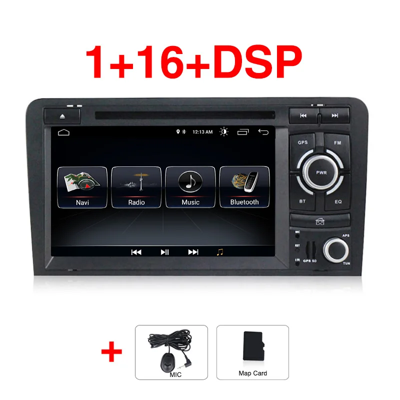 Car dvd 2DIN HD 1024*600 Android 9,1 автомобильный DVD плеер радио gps Navi для AUDI A3 S3 2003 2004 2005 2006 2007 2008 2009 2010 2011 WI-FI RDS - Цвет: Car dvd