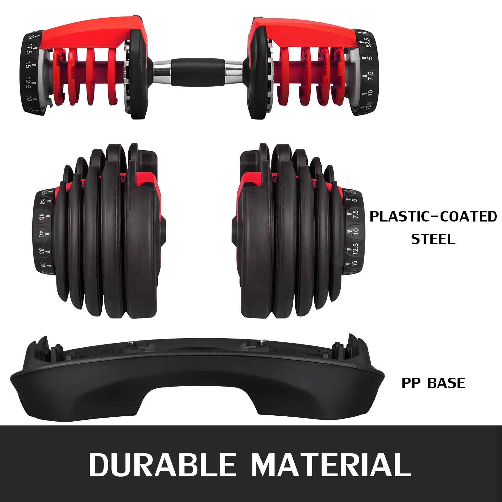 

Hot Sale Adjustable Dumbbell Fitness Equipment for Home Gym Weight Adjustable Dumbbell Set 24kg 40kg Weights for Fitness