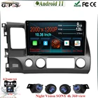 Android11 для Honda Civic 2006 2007 2008 2009 2010 2011 Автомобильный радиоплеер Автомобильный мультимедийный видеоплеер GPS-навигатор BT WIFI