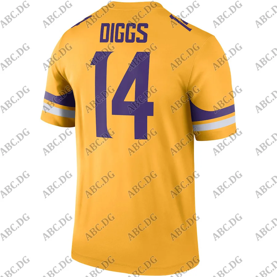 

Customized Stitch American Football Jersey Men Women Kid Youth Minnesota Stefon Diggs Gold Inverted Legend Jersey