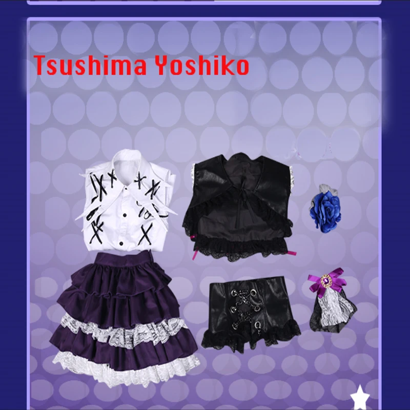 Аниме Love Live Sunshine Aqours Косплей костюмы цушима йошико Костюм платья Хэллоуин