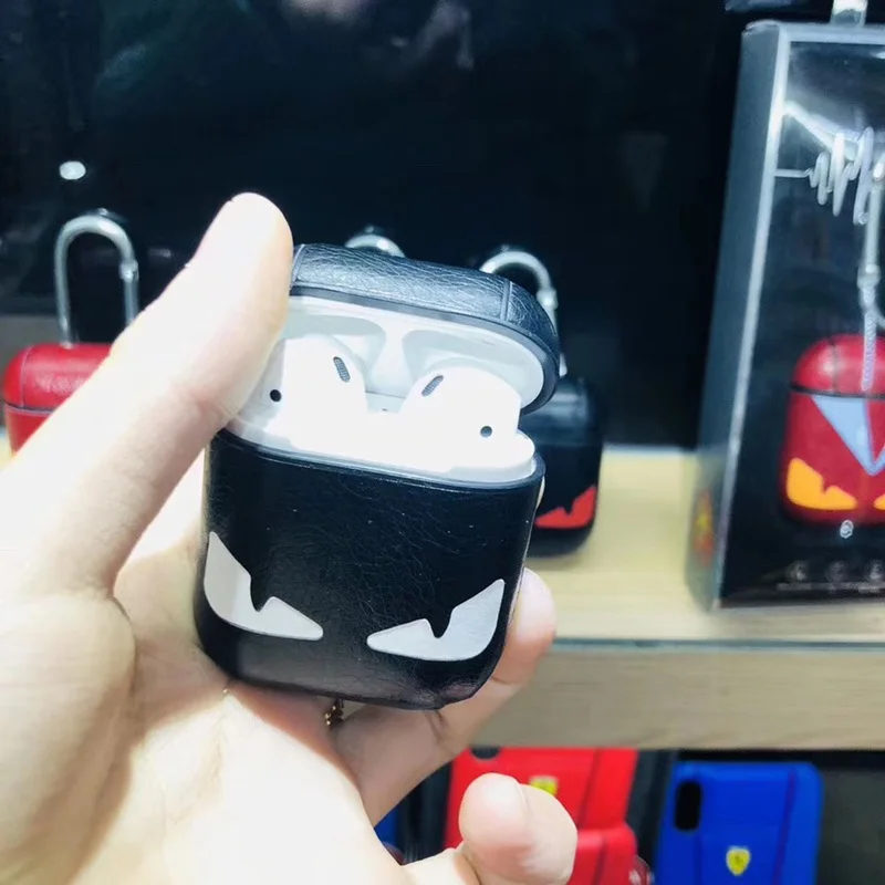 Роскошный брендовый кожаный чехол Devil Eyes для Airpods, защитная Беспроводная bluetooth-гарнитура, аксессуары, коробка для зарядки, сумка для наушников
