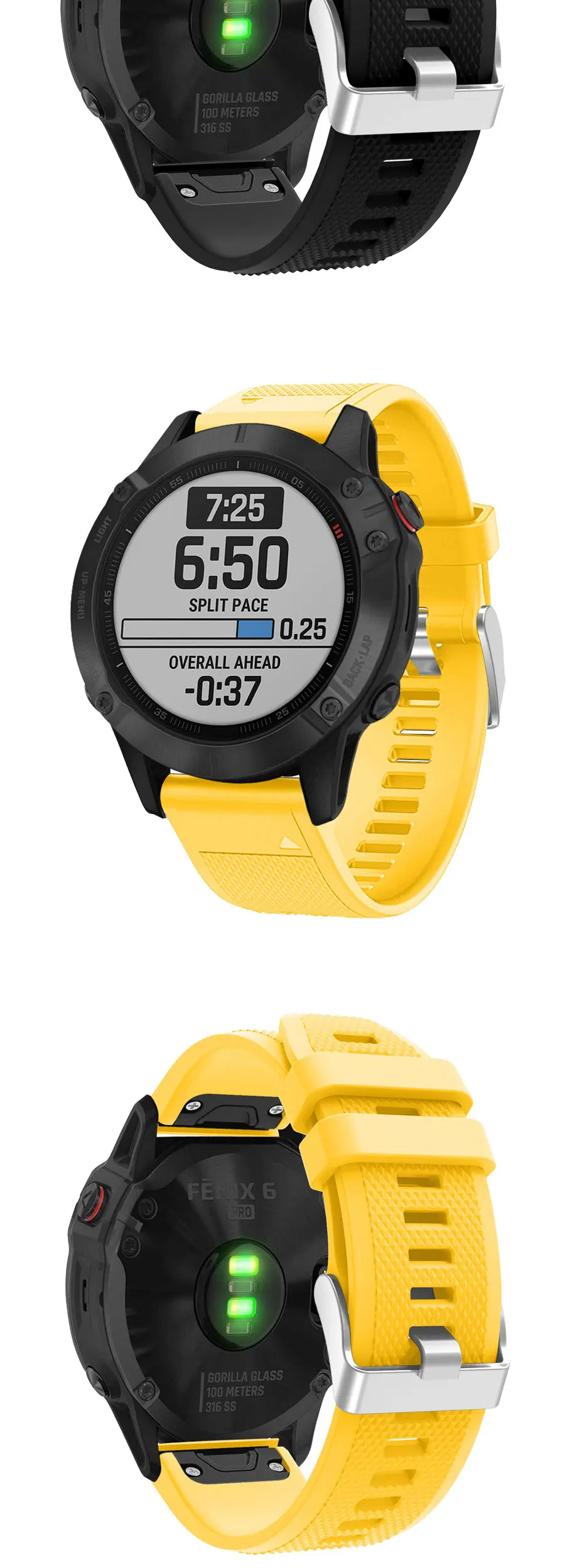 26 22 20 мм ремешок для часов Garmin Fenix 5X5 5S Plus 6S 6 6X Pro 3 3HR 935 часы Quick Release силиконовый легкий ремешок на запястье