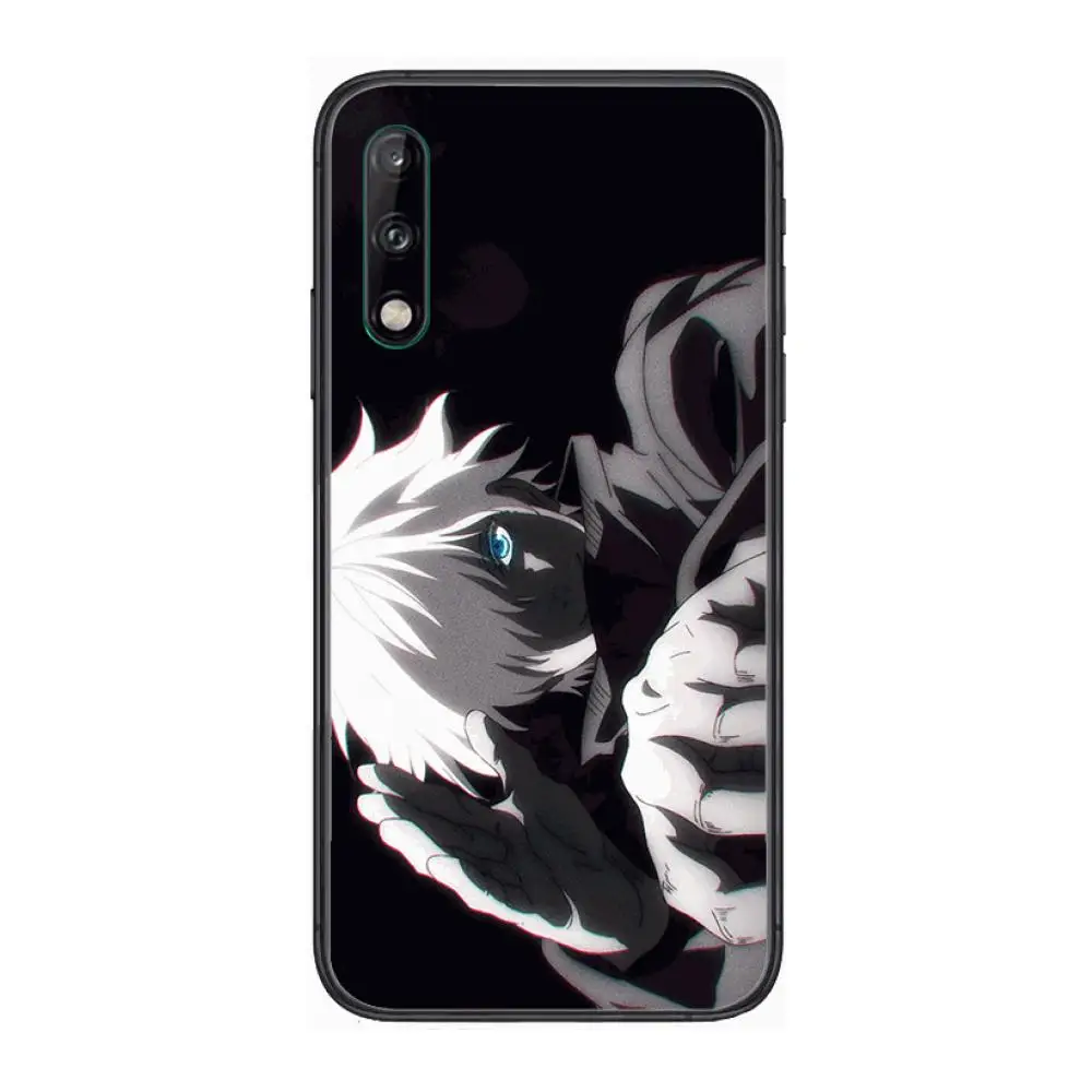 

Anime Gojo Satoru case Clear Phone Case For Huawei Y 5 6 7 8 9 A P S Pro 2020 2019 Black Etui Coque Hoesjes Comic Fashion