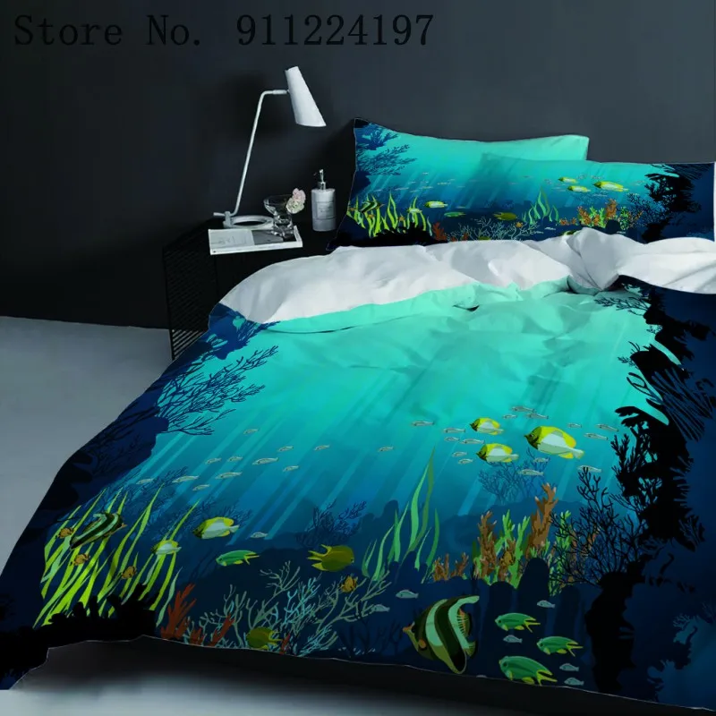 Синий фон Постельное белье для взрослых пододеяльник мягкой микрофибры один