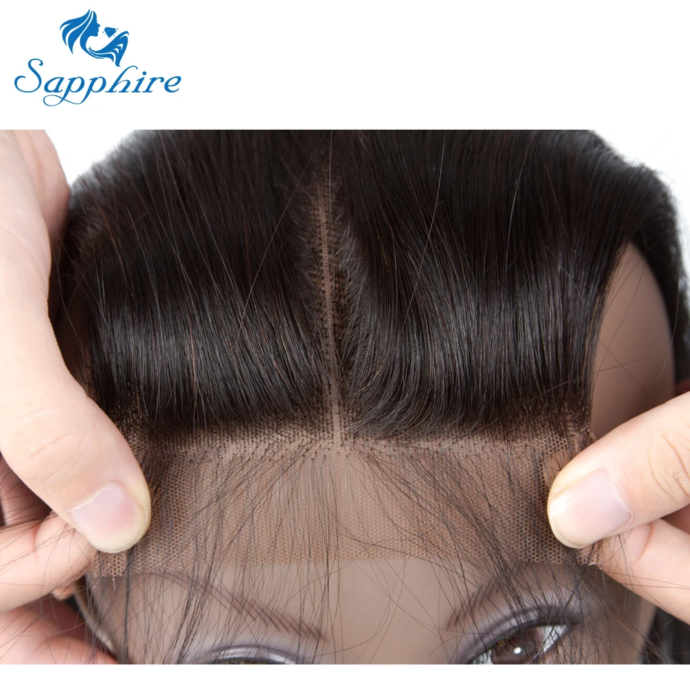 Сапфир бразильские прямые человеческие волосы Кружева Закрытие С Детские