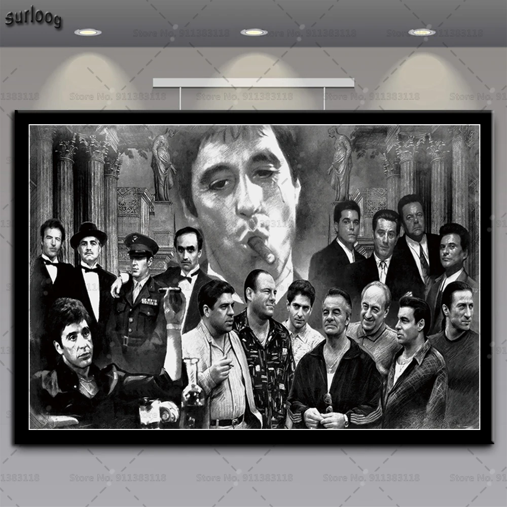Плакаты и принты Φ AL PACINO Гангстерские настенные картины плакаты Картина на