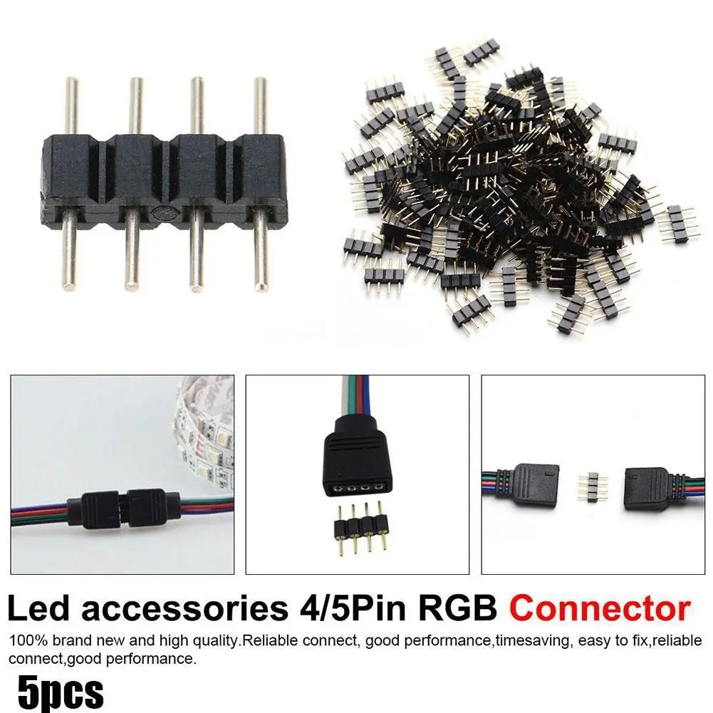 

4-pin Male To Male Plug Connector 3528 5050 RGB LED Light Strip E3Z7