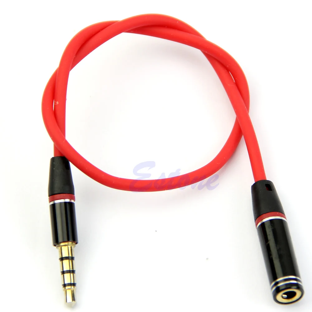 

3.5mm Jack 4Pole Male to Female Headphone Earphone Adapter Extension Cable 28GE