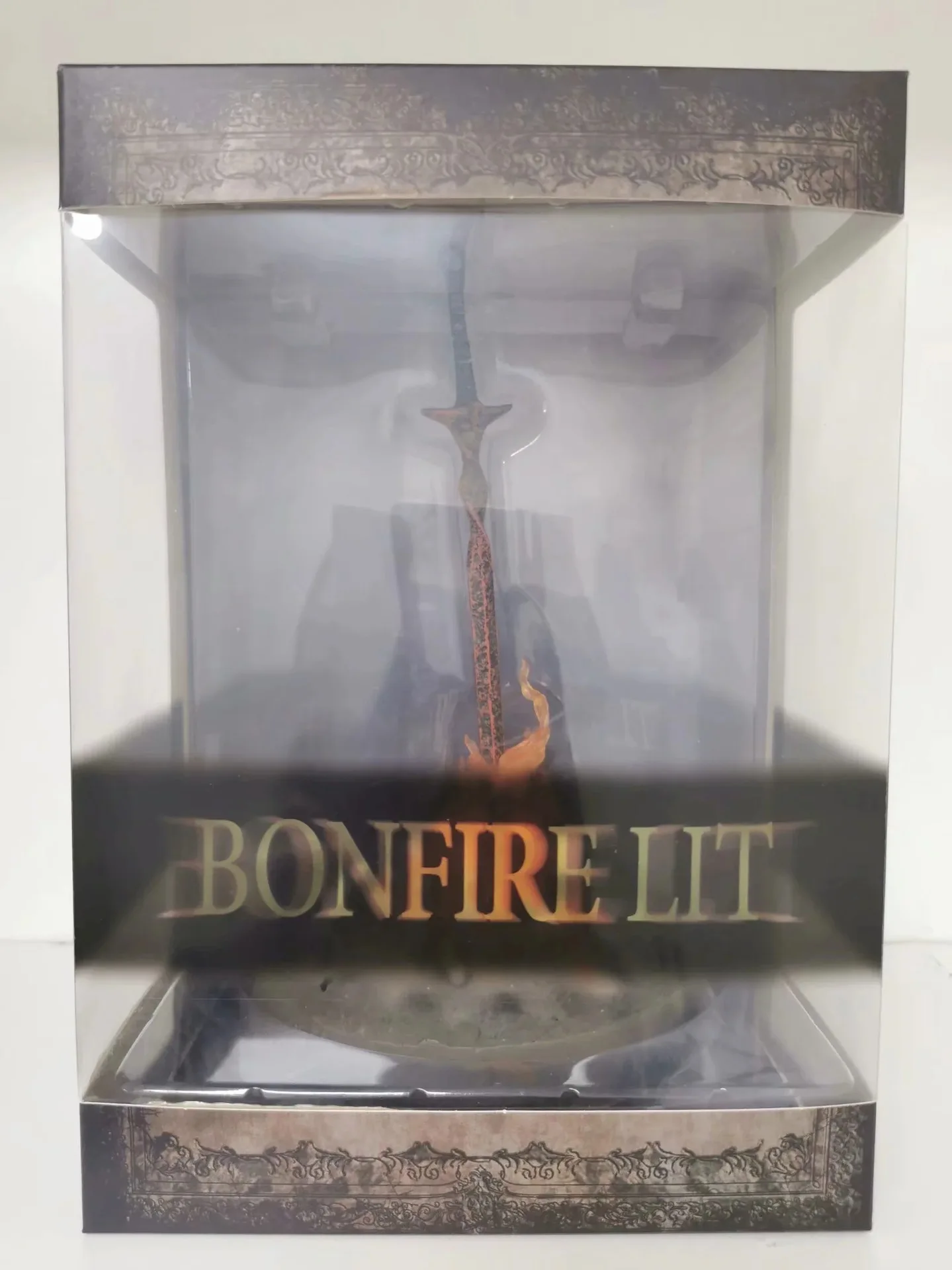

Dark Souls LED ILLUMINATION Bonfire LIT Light-up Statue Figure Anime Collectible Model Dolls 23cm