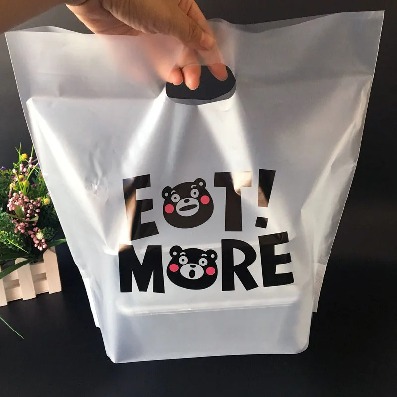 50pcs Thank You Plastic Transparent Gift Bags Clothing Storage Shopping Bag with Handles Food Packaging Party Supplies Deco | Дом и сад