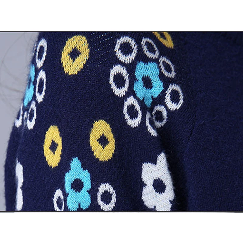 TIGENA корейский милый цветочный свитер кардиган для женщин 2020 осень зима длинный