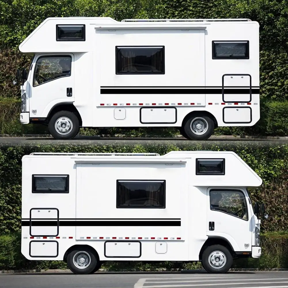 

Stylish 5PCS Motorhome Vinyl Stripes Graphics Stickers Decals Camper Van Car Stripes SUV Bumper Decal Car Body Stickers Dropship
