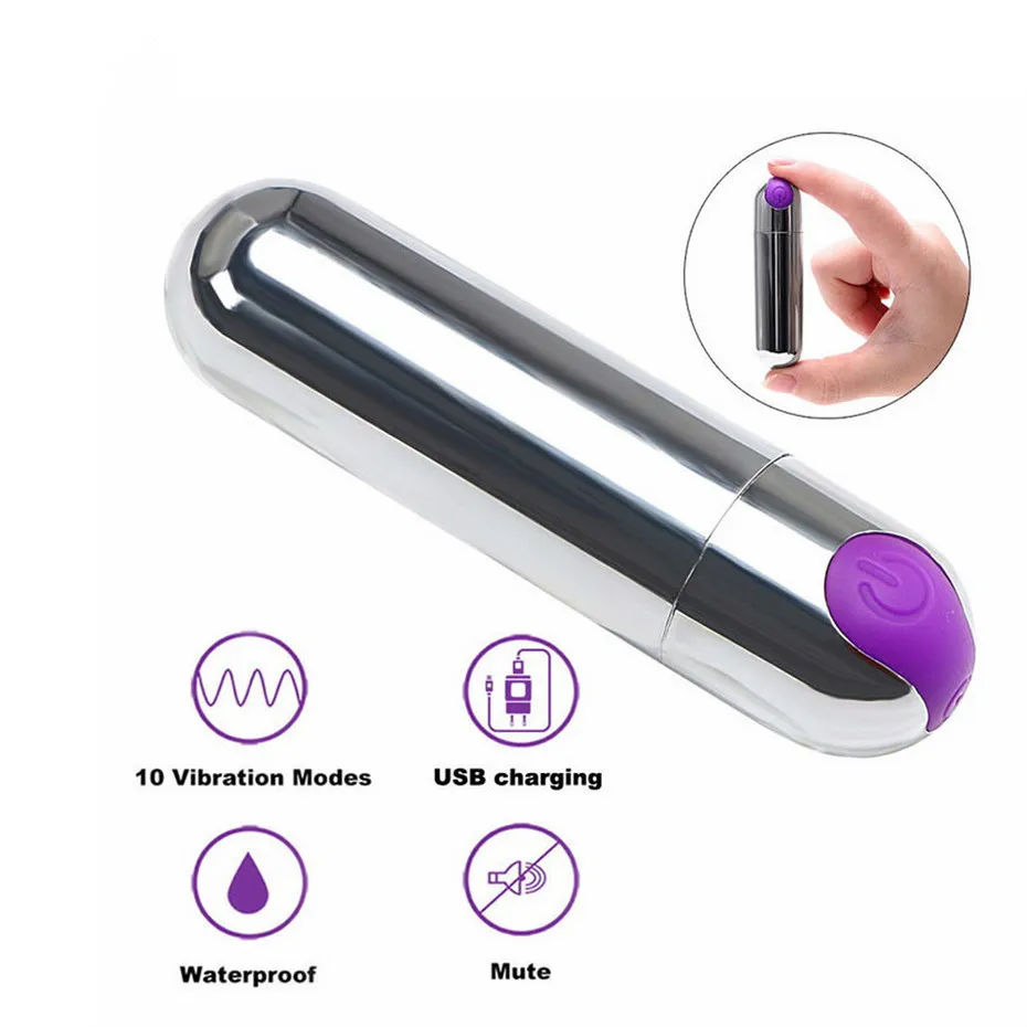 Вибратор пуля с зарядкой от USB 10 скоростей|Вибраторы и вибромассажёры| |