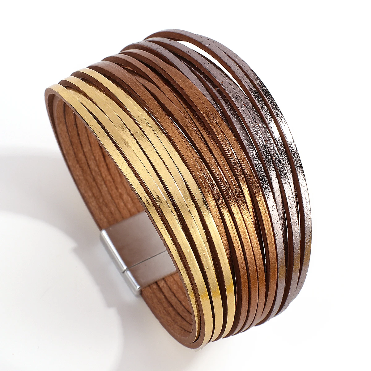 Браслеты ALLYES в стиле бохо Многослойные женские тонкие кожаные ювелирные