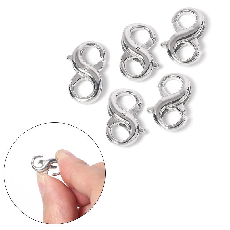 

Stainless Steel 8 Shape Double Head Clasp Hooks For Necklace&Bracelet Chain DIY Fashion Jewelry Findings End Buckle DIY Necklace