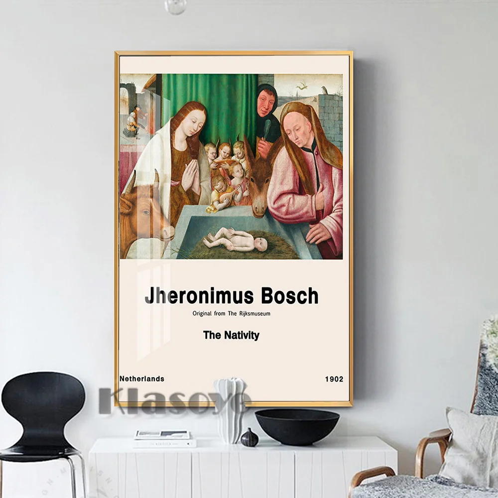 Художественный постер Jheronimus Bosch с изображением возрождения выставочный музей на